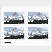 Sticker Rectangulaire Mont Fitzroy, Patagonie, Argentine (Feuille)