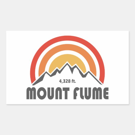 Sticker Rectangulaire Mont Flume New Hampshire (Devant)