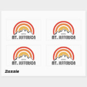 Sticker Rectangulaire Mont Jefferson New Hampshire (Feuille)