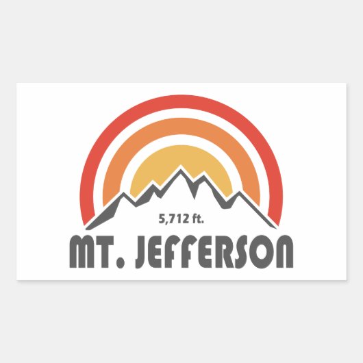 Sticker Rectangulaire Mont Jefferson New Hampshire (Devant)