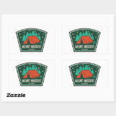 Sticker Rectangulaire Mont Massive Wilderness Colorado Camping (Feuille)