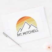 Sticker Rectangulaire Mont Mitchell Retro (Enveloppe)
