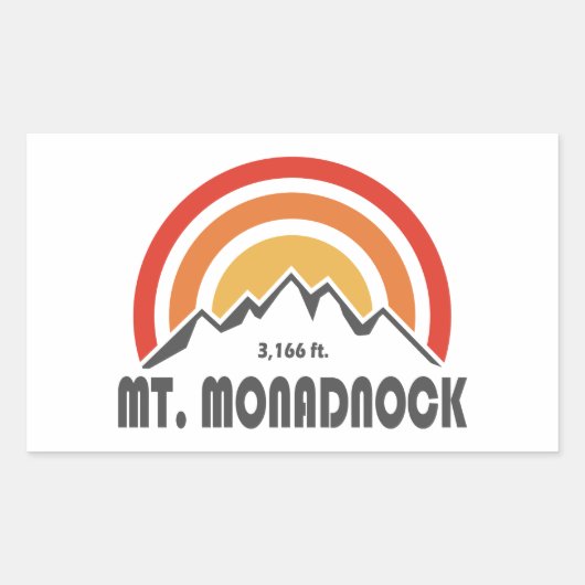 Sticker Rectangulaire Mont Monadnock New Hampshire (Devant)