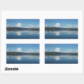 Sticker Rectangulaire Mont Moran Reflection at Grand Teton (Feuille)