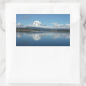 Sticker Rectangulaire Mont Moran Reflection at Grand Teton (Sac)