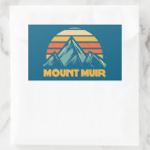 Sticker Rectangulaire Mont Muir California Retro Turquoise (Sac)