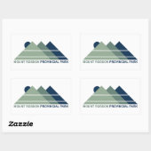 Sticker Rectangulaire Mont Robson Parc provincial Mountain Sun (Feuille)