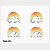 Sticker Rectangulaire Mont Sopris Retro (Feuille)