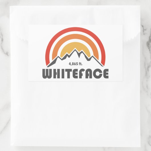 Sticker Rectangulaire Mont Whiteface (Sac)