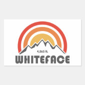 Sticker Rectangulaire Mont Whiteface (Devant)