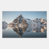 Sticker Rectangulaire Montagne Lofoten (Devant)