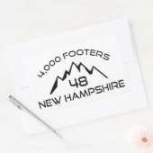 Sticker Rectangulaire Montagne New Hampshire 4000 pieds (Enveloppe)