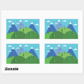 Sticker Rectangulaire Montagnes (Feuille)