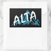 Sticker Rectangulaire Montagnes Alta Utah (Sac)