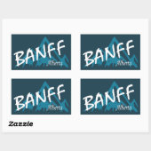Sticker Rectangulaire Montagnes Banff Alberta (Feuille)