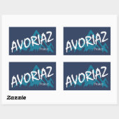 Sticker Rectangulaire Montagnes d'Avoriaz (Feuille)