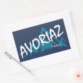 Sticker Rectangulaire Montagnes d'Avoriaz (Enveloppe)