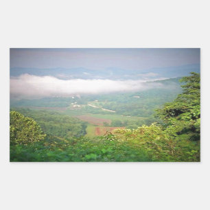 Sticker Rectangulaire Montagnes de Géorgie du Nord, États-Unis