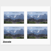 Sticker Rectangulaire Montagnes enneigées de Lone Pine (Feuille)
