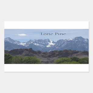 Sticker Rectangulaire Montagnes enneigées de Lone Pine