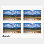 Sticker Rectangulaire Montagnes pittoresques Paysage alpin (Feuille)