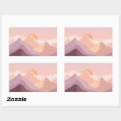 Sticker Rectangulaire Montagnes Sunset (Feuille)