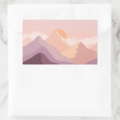 Sticker Rectangulaire Montagnes Sunset (Sac)