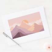 Sticker Rectangulaire Montagnes Sunset (Enveloppe)