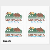 Sticker Rectangulaire Montana Big Sky Country (Feuille)