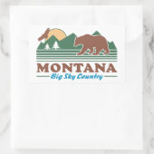 Sticker Rectangulaire Montana Big Sky Country (Sac)