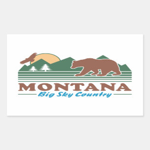 Sticker Rectangulaire Montana Big Sky Country