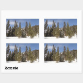 Sticker Rectangulaire Montana Mountain Trails in Winter Landcape Photo (Feuille)