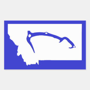 Sticker Rectangulaire Montée de glace Montana