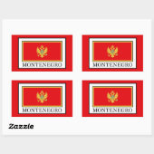 Sticker Rectangulaire Monténégro (Feuille)
