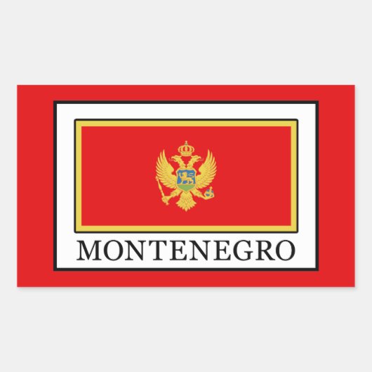 Sticker Rectangulaire Monténégro (Devant)