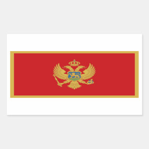 Sticker Rectangulaire Monténégro/drapeau monténégrin