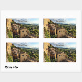 Sticker Rectangulaire Montepulciano, Toscane, Italie (Feuille)