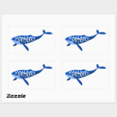 Sticker Rectangulaire Monterey California Whale (Feuille)