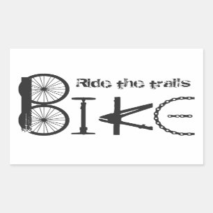 Sticker Rectangulaire Montez la citation de graffiti de vélo de traîn