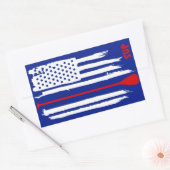 Sticker Rectangulaire Montez le drapeau américain (Enveloppe)