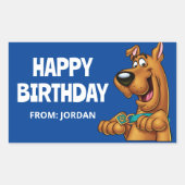 Sticker Rectangulaire Montez les pattes de Scooby-Doo | Joyeux anniversa (Devant)