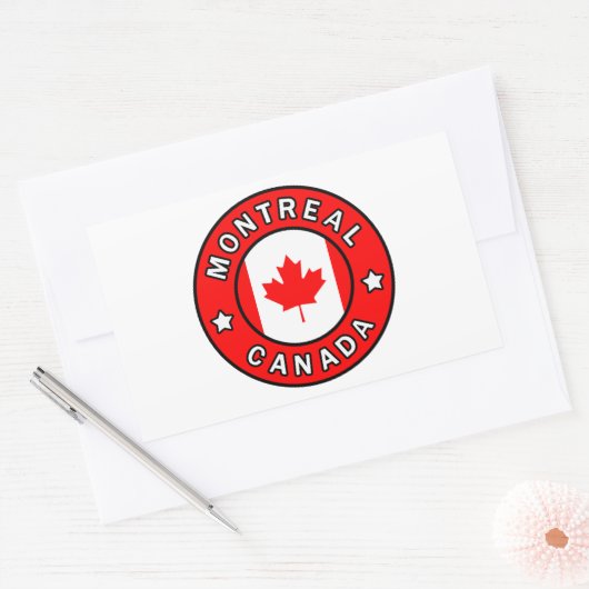 Sticker Rectangulaire Montréal Canada (Enveloppe)
