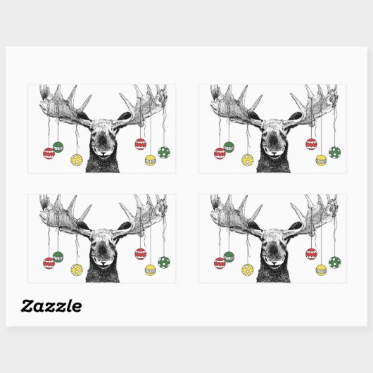 Sticker Rectangulaire Moose (Feuille)