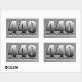 Sticker Rectangulaire Mopar Dodge 440 Six Pack (Feuille)