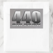 Sticker Rectangulaire Mopar Dodge 440 Six Pack (Sac)