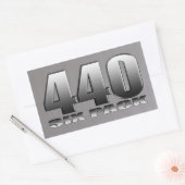 Sticker Rectangulaire Mopar Dodge 440 Six Pack (Enveloppe)