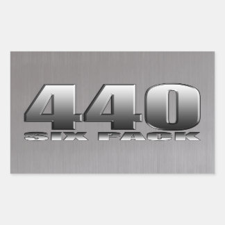 Sticker Rectangulaire Mopar Dodge 440 Six Pack