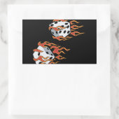 Sticker Rectangulaire Morceau à flamme (Sac)