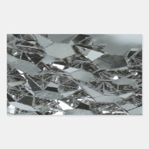 Sticker Rectangulaire Morceaux cassés en verre