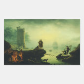 Sticker Rectangulaire Morning Fog at sea by Joseph Vernet (Devant)